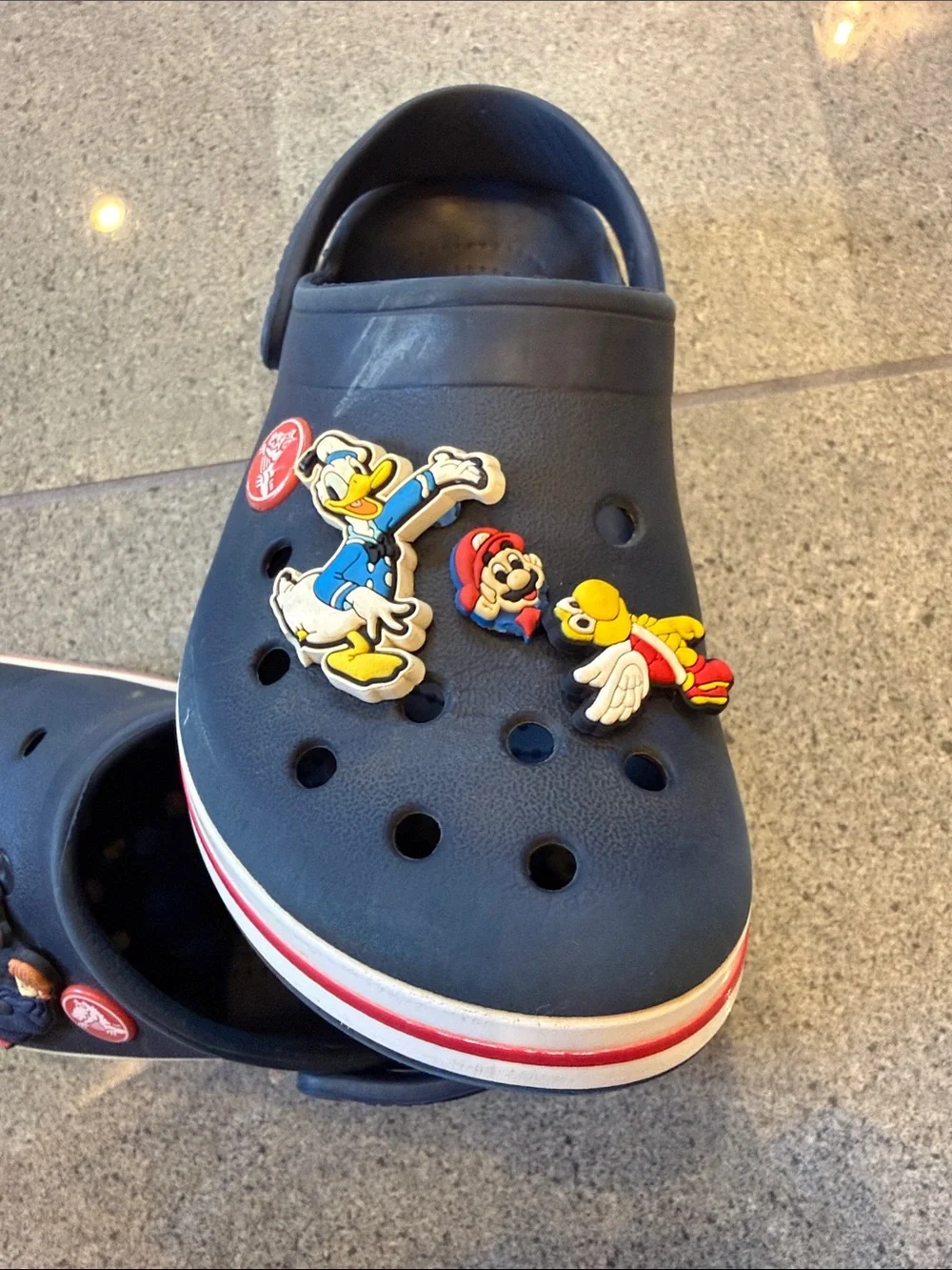 Kids Navy Croc withCharms